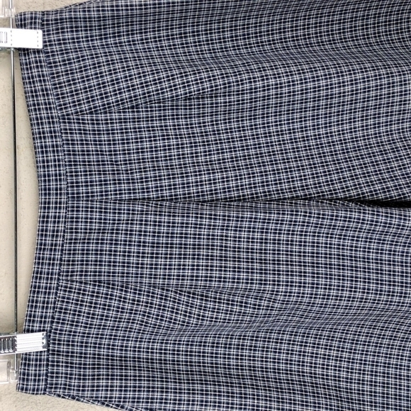 Toby Vintage Blue Multicolored Plaid High Waist Zipper Button Front Skort - Picture 10 of 12